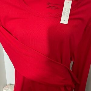 No Boundaries Bold Red Crew Neck Tee